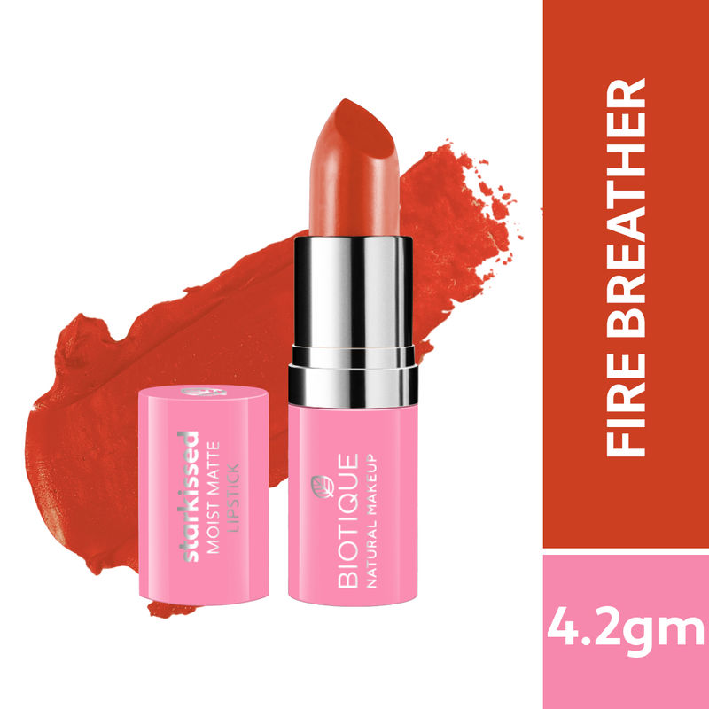 Biotique Starkissed Moist Matte Lipstick - Fire Breather