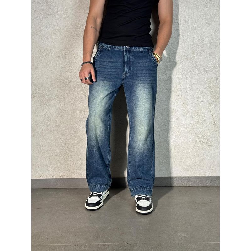 Off Duty India Vintage Cool Faded Tinted Baggy Denim Jeans (32)