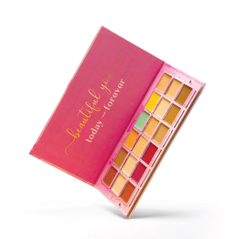 Aflairza One For All Pink 18 Shades Makeup Palette - Foundation, Concealer, Blush and Contour