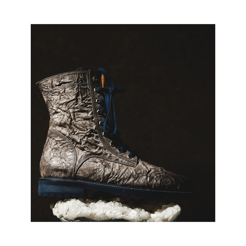 Kavith Sainaani Grey Crinkle Boots (Pack of 2) (UK 5)