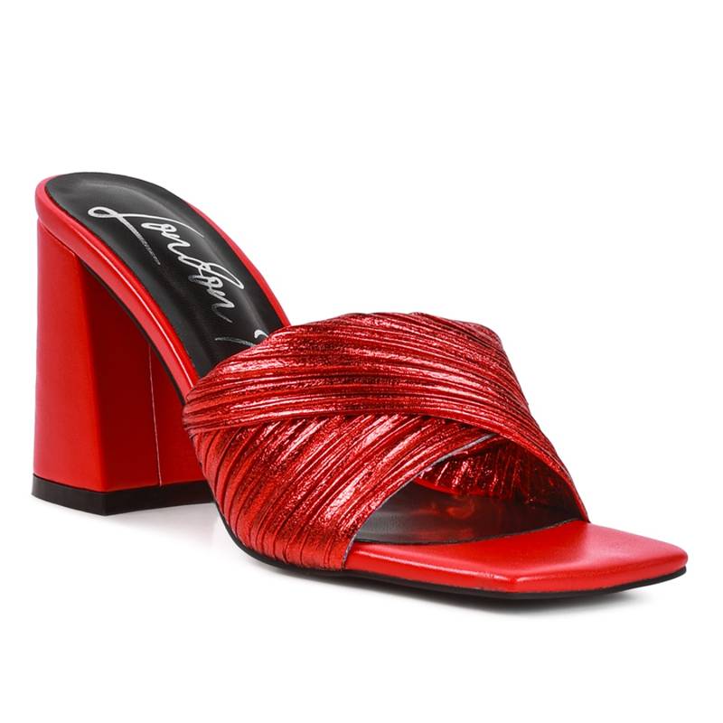 London Rag Textured Red Heels (EURO 38)
