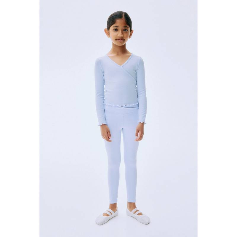 H&M Girls Blue Sports Leggings With Soft Move (3-4 Years)