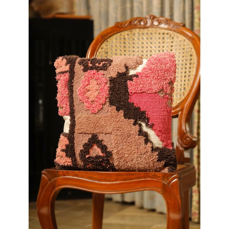 SAY Multi-Color Abstract Cushion Cover (16x16 inches)