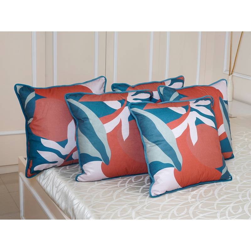 SANSKRUTIHOMES Graphic Velvet Cushion Cover (16x16 inches)