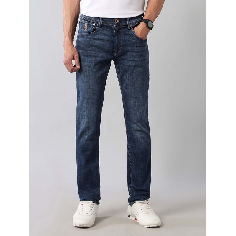 U.S. Polo Assn. Denim Co. Mens Brandon Slim Fit Blue Ultra Soft Jeans (36)