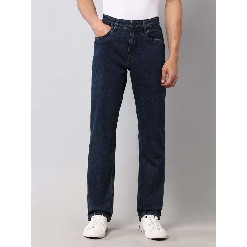 U.S. Polo Assn. Denim Co. Mens Harold Straight Fit Navy Blue Vintage Jeans (36)