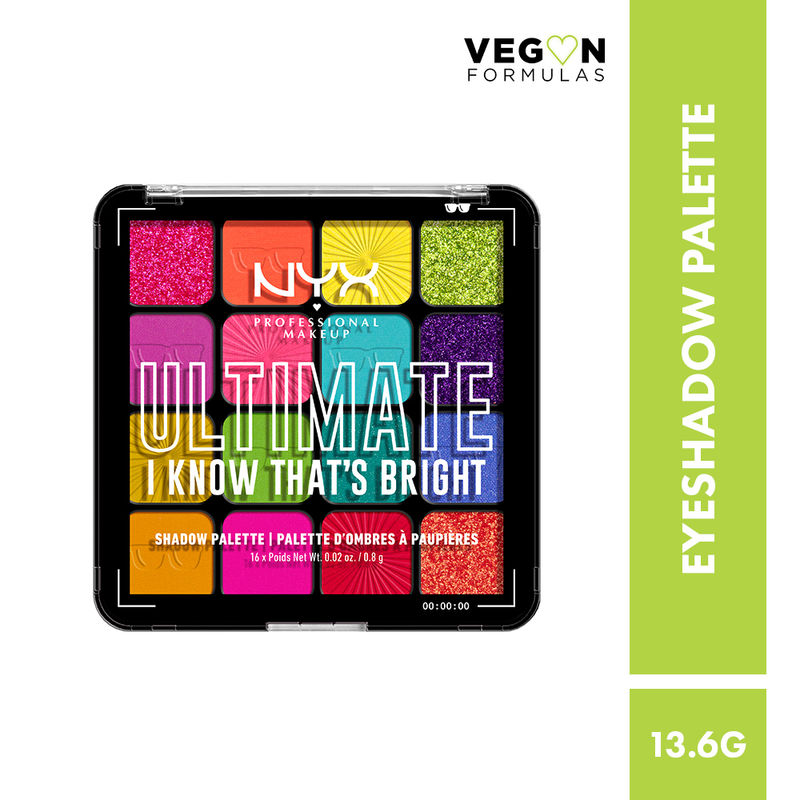 NYX Professional Makeup Ultimate Shadow Palette - I Know That's Bright