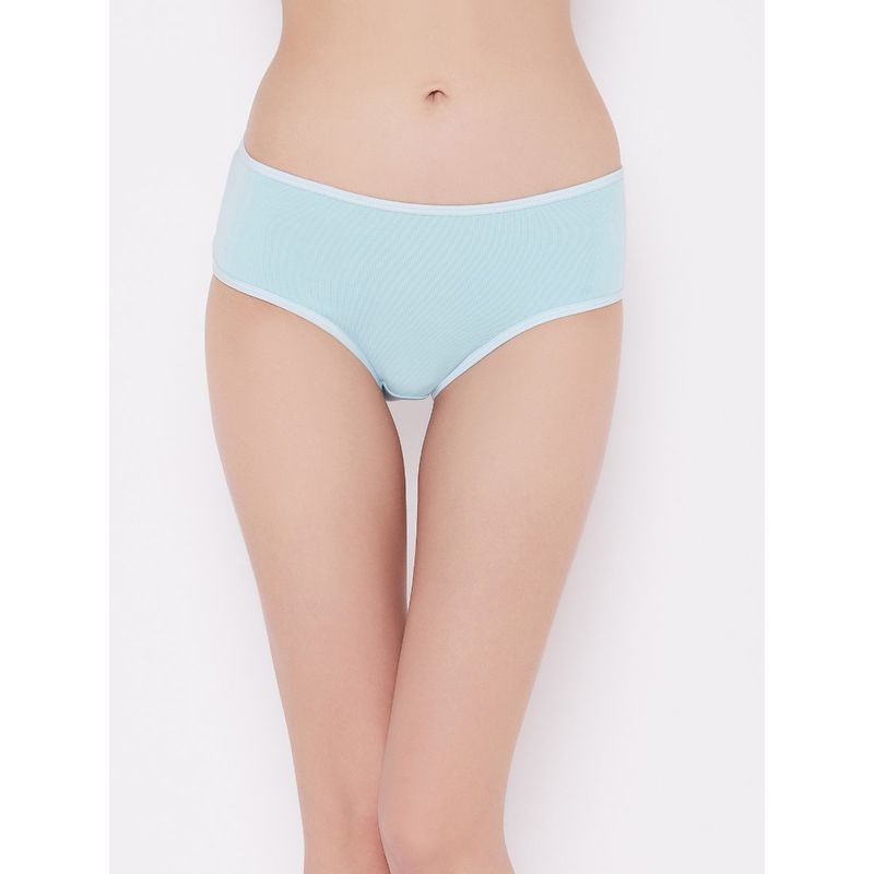 Buy Clovia Mid Waist Text & Hello Kitty Print Hipster Panty In Baby Blue  Cotton Online