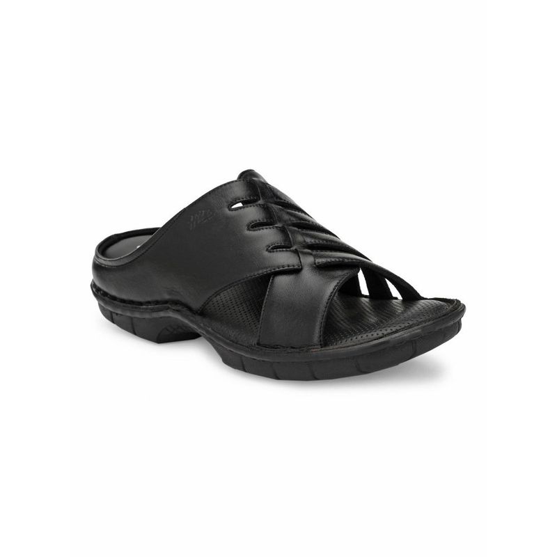 Hitz Black Leather Sandal - Uk 6