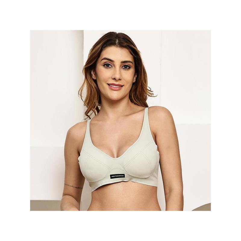 PrettyCat Womens Green Wireless Removable Cup Sports Bra (32B)