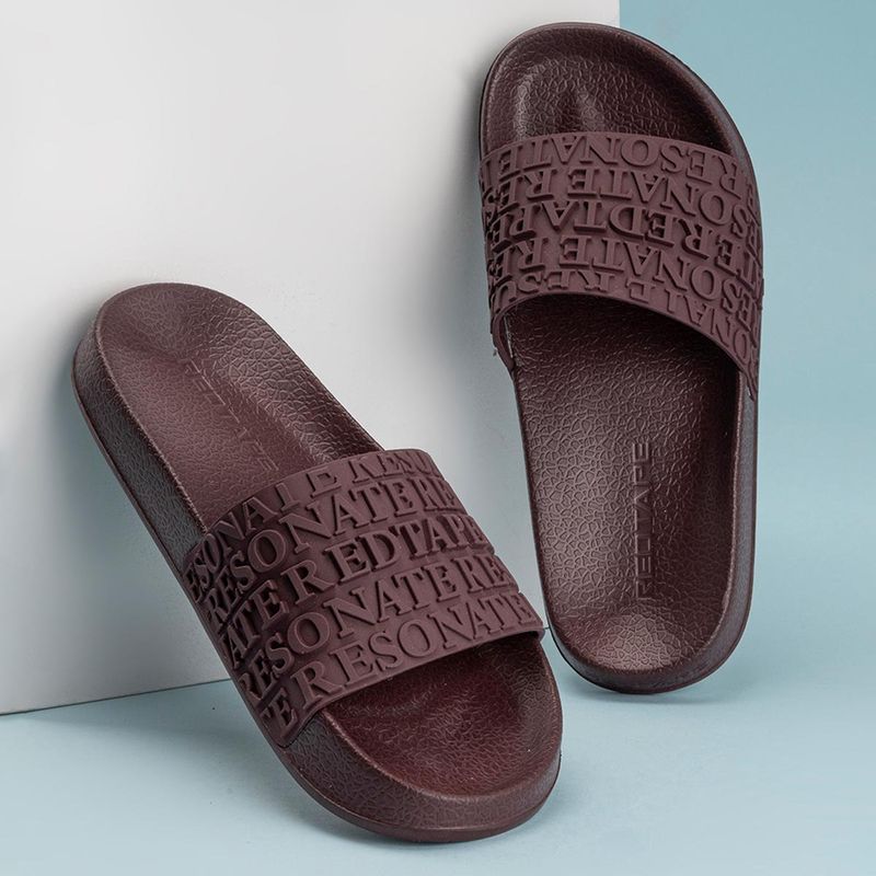 Red Tape Women Alphabet Maroon Sliders (UK 3)