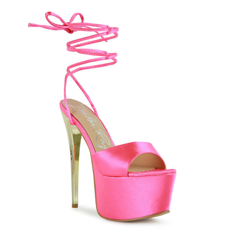 London Rag Solid Pink Heels (EURO 37)