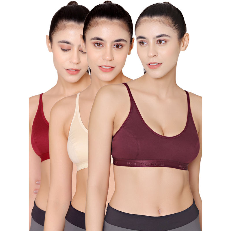Poly Cotton Seamless Maroon Bodycare Ladies Regular Bra, Plain at Rs  265/piece in New Delhi