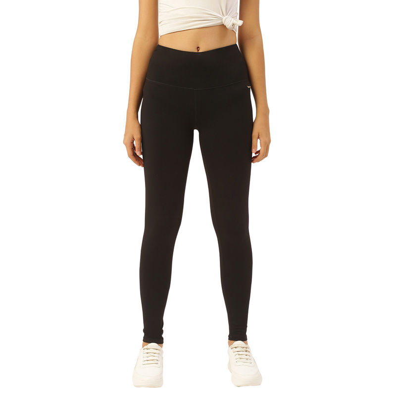 Sweet Dreams Women's Solid/plain Viscose Workout Tights Black Buy