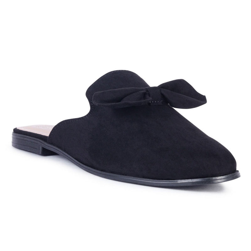 London Rag Casual Walking Bow Mules in Black (EURO 39)
