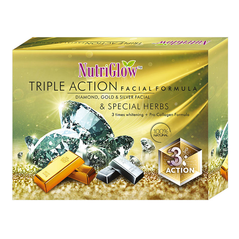 nutriglow platinum diamond gold facial kit