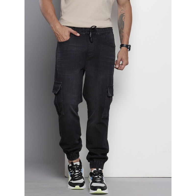The Indian Garage Co Men's Regular Fit Solid Mid Rise Jeans (30)