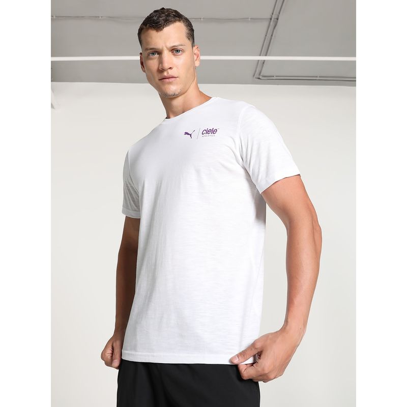 Puma Ciele Peace Is The Place Unisex White T-Shirt (XS)
