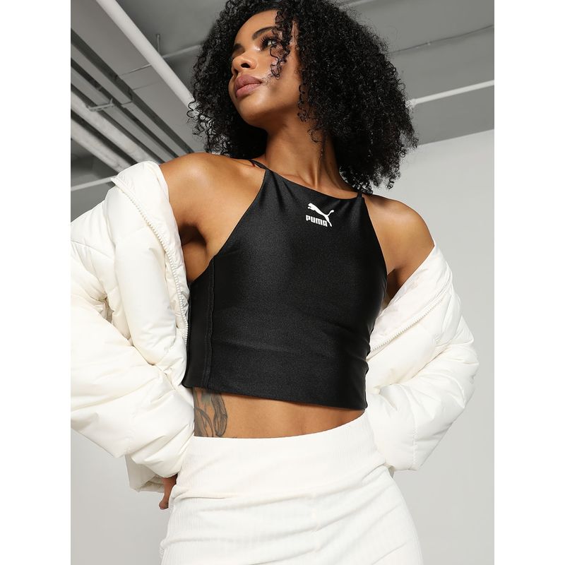 Puma black crop top on sale