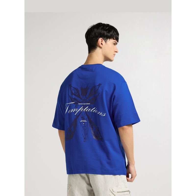 Weezy Premium Royal Blue Temptations Oversized T-Shirt (M)