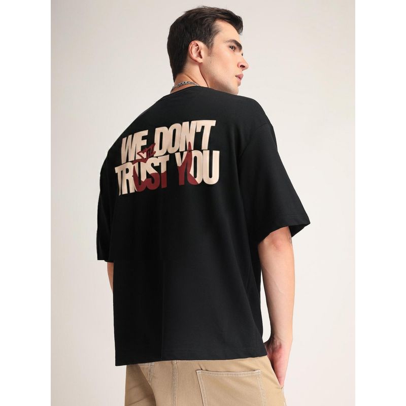 Weezy Premium Jet Black Trust You Oversized T-Shirt (M)