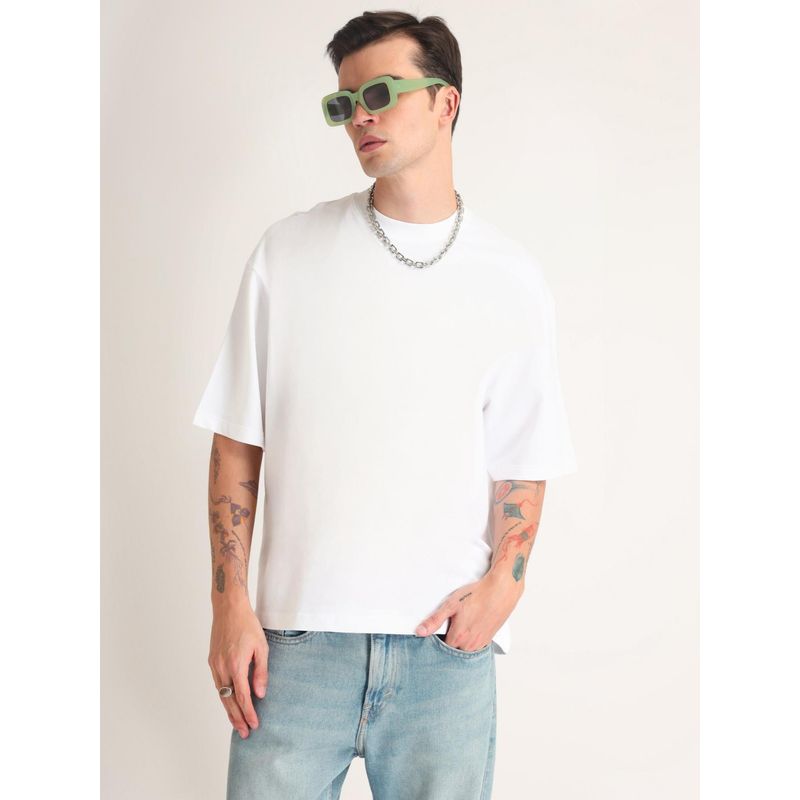 Weezy White Premium Cotton Oversized T-Shirt (XL)
