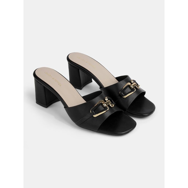 Lemon & Pepper Women Black Block Heels (EURO 35)