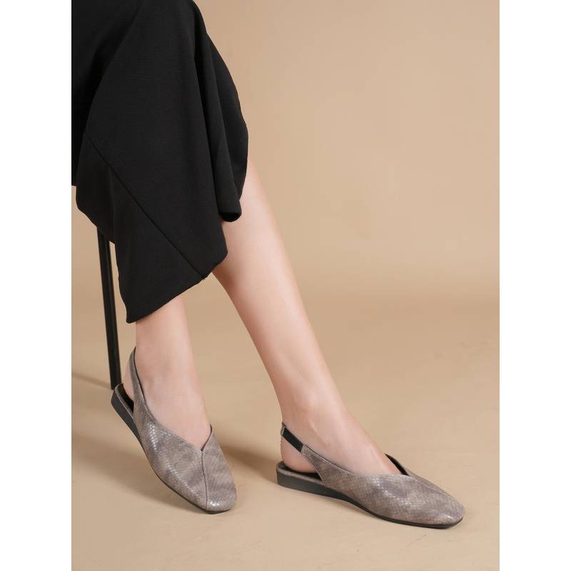 Drop Bold Women Grey Sandals (EURO 36)