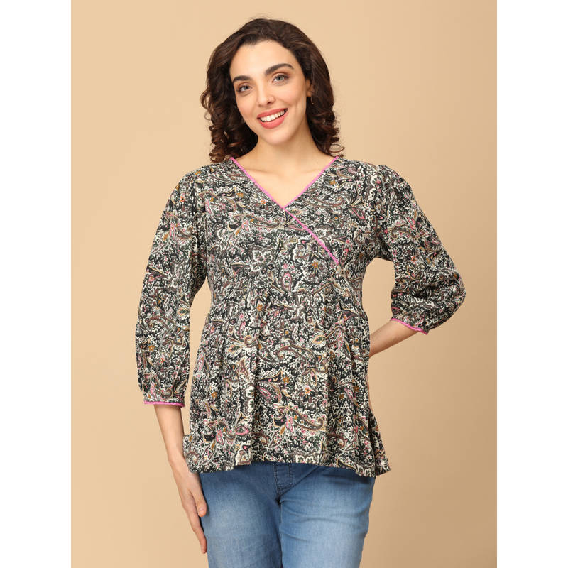 The Mom Store Pigment Pranks Maternity and Nursing Top (XL)