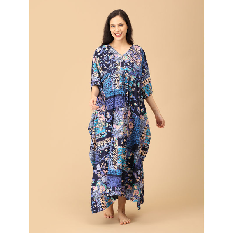 The Mom Store Dreamy Daze Maternity and Nursing Kaftan Nighty (3XL)