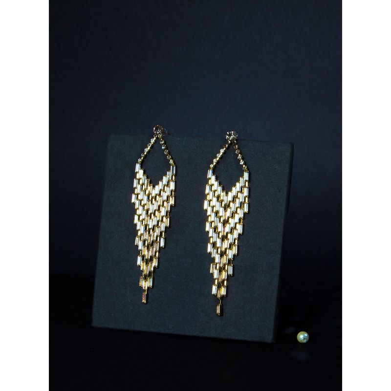Buy KAZO Gold Studded Hanging Danglers Online