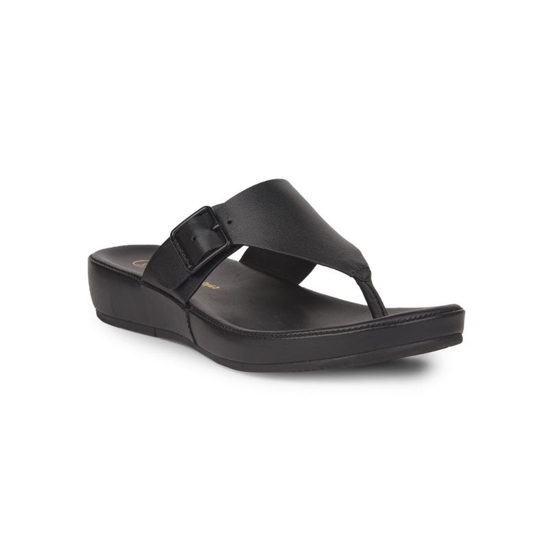 Hush Puppies Womens Premium Comfort Flip-Flops with Cushioned Sole Sandals - Black (UK 7)