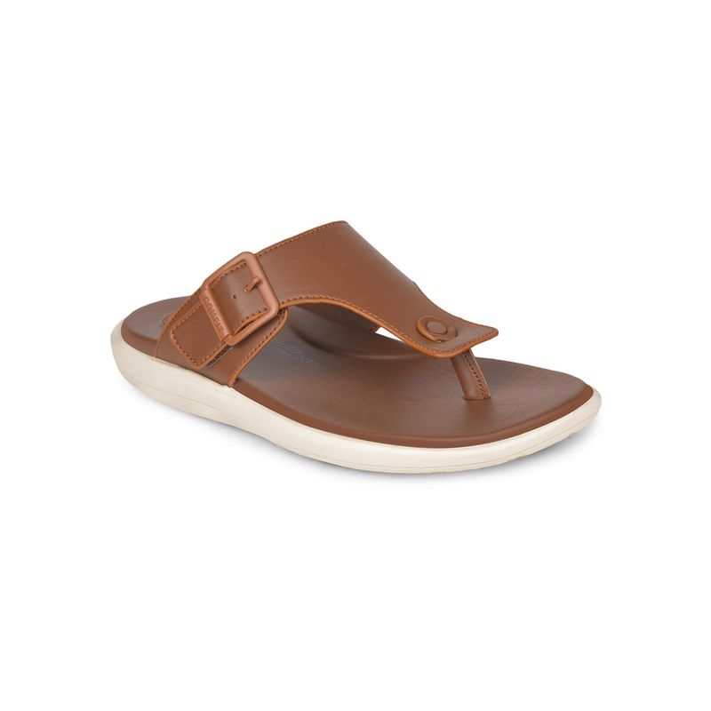 Bata Comfit Mens Ultra Comfortable Daily Wear Thong Sandals - Tan (UK 6)