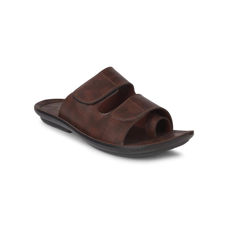 Bata Mens Easy Slip On Backless Sandals - Brown (UK 8)