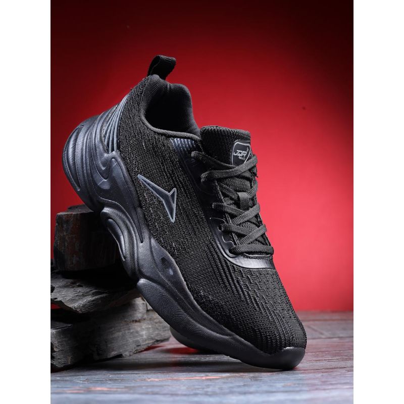 JQR FLORAA Women Black Running Shoes (UK 6)