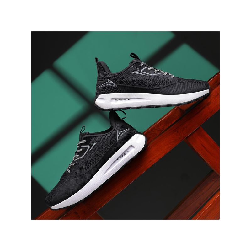 JQR ROME Men Black Running Shoes (UK 8)