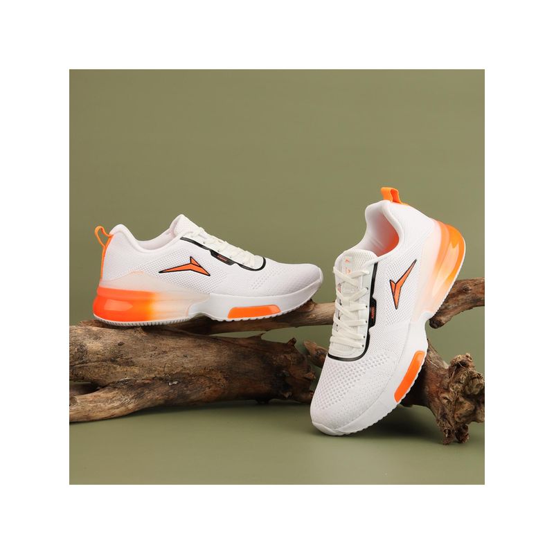 JQR WELLINGTON Men White/Orange Running Shoes (UK 10)