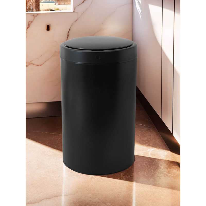 Buy Fumato Black Round Big Automatic Dustbin, 30L Online