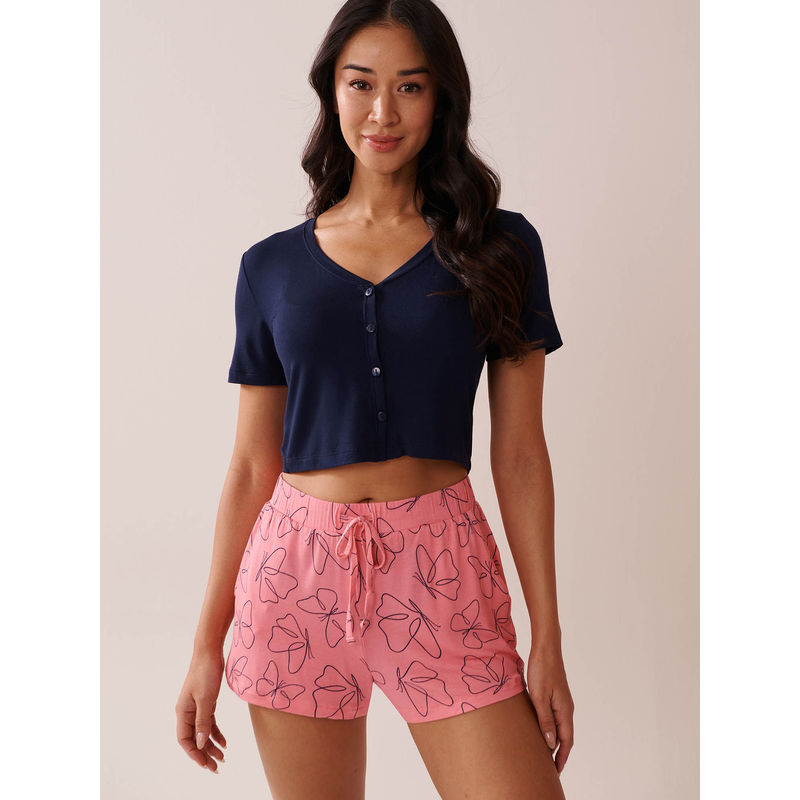 La Vie En Rose Soft Jersey Crop T-Shirt (M)