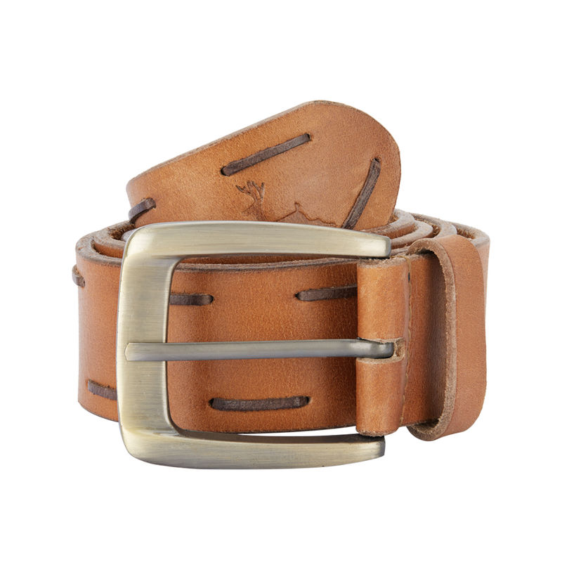 Parx Khaki Leather Belts Buy Parx Khaki Leather Belts Online at Best