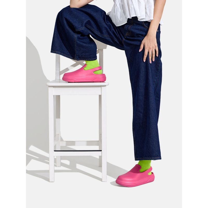 Neeman's Unisex Pink Solid Cushers Clogs (UK 4)