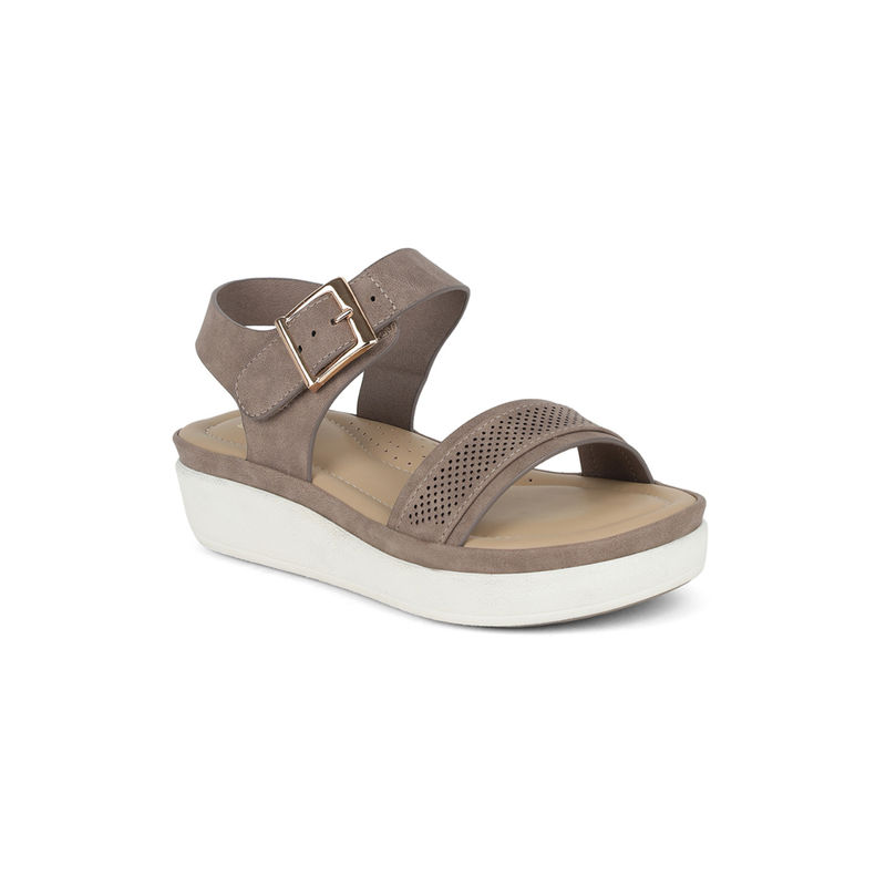 Bata Textured Khaki Sandals (UK 5)