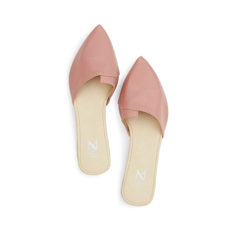 The Madras Trunk Solid Pink Mules (EURO 36)