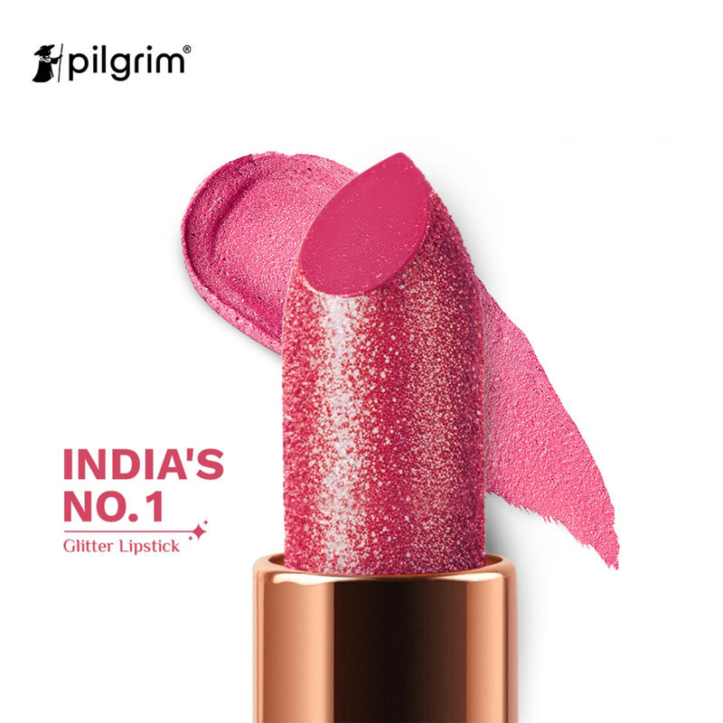 Pilgrim Glitter Lipstick With Matte Finish