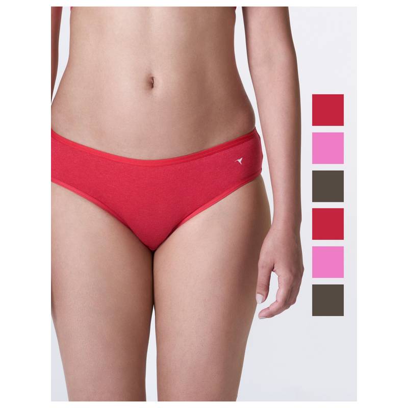 BLOSSOM Womens Melange Panty - Multi-Color (Pack of 6) (S)