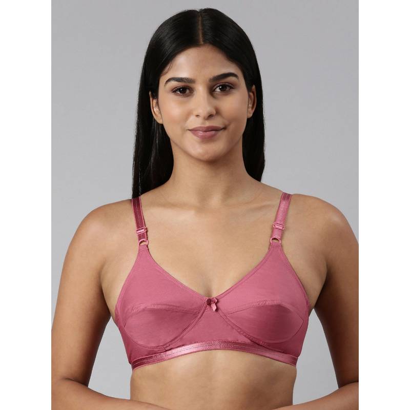 BLOSSOM Double Panelled Woven Bra - Rose Gold (32B) (32B)
