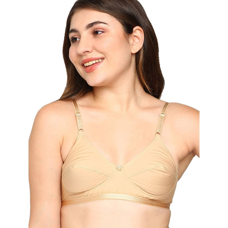 BLOSSOM Double Panelled Woven Bra - Nude (30B) (30B)