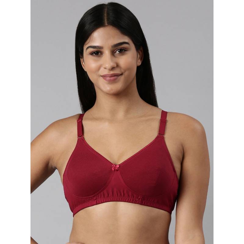 BLOSSOM Cotton T-Shirt Bra Maroon (32B) (32B)