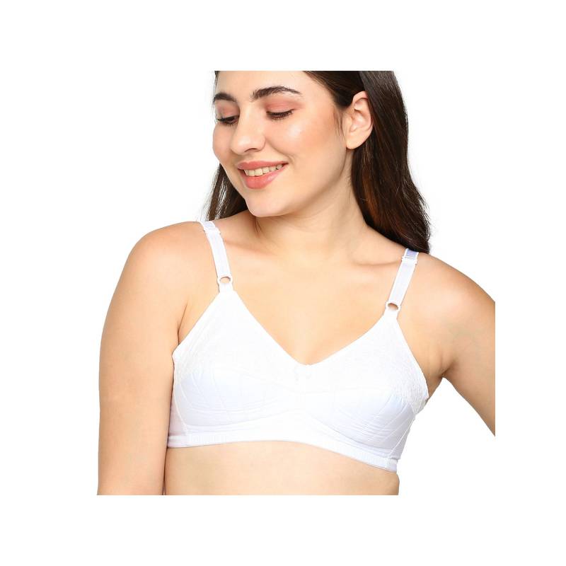 BLOSSOM Cotton Uplift Bra White (32B) (32B)