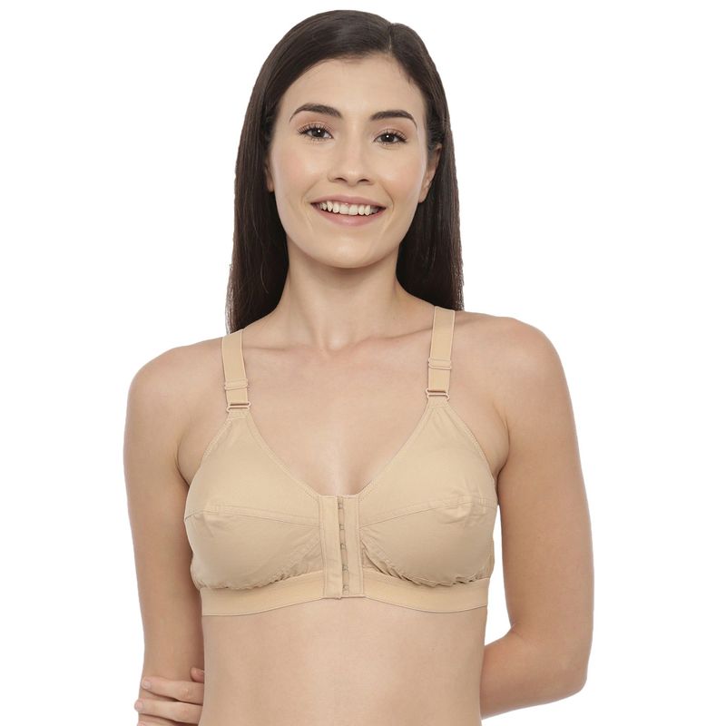 BLOSSOM Seamed Front Open Bra Beige (44B) (44B)